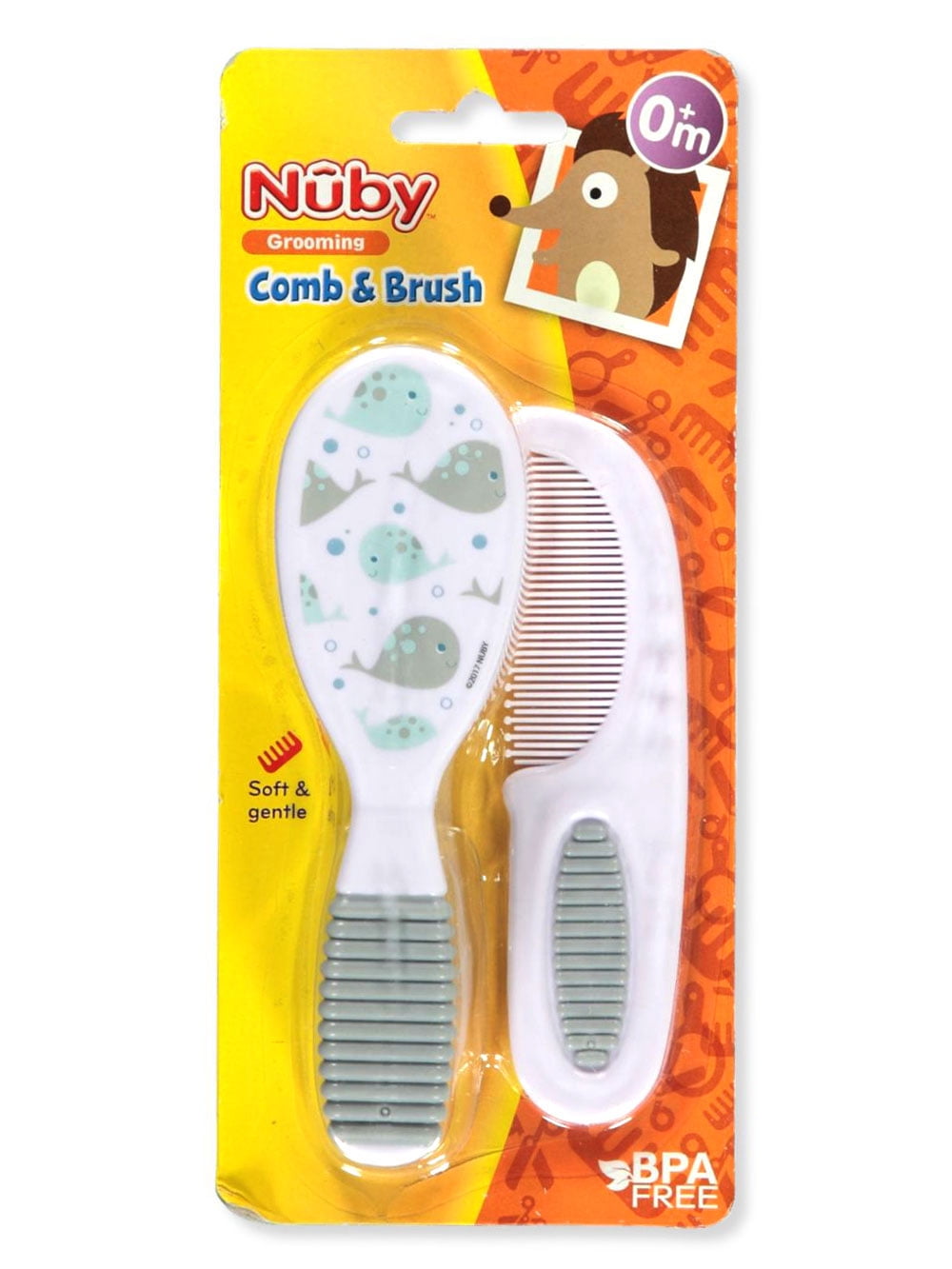 Nuby Baby Brush And Comb Set gray multi, one size