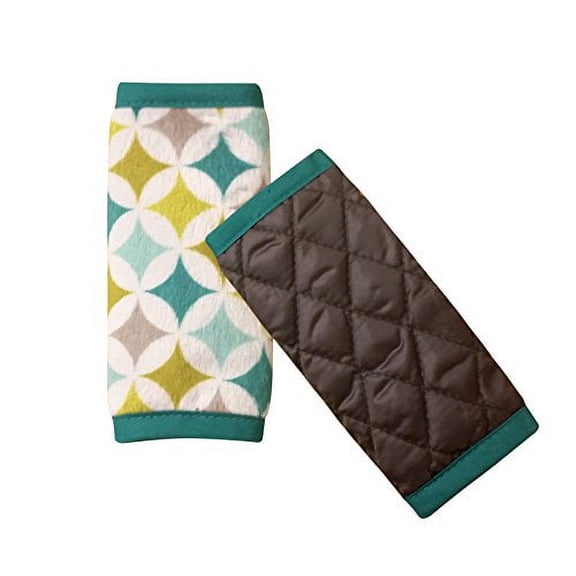 Nuby Car Seat Reversible Strap Covers 2 Pack, Green