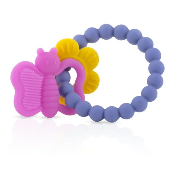 Nuby Chewy Charms Silicone Teether, Flower