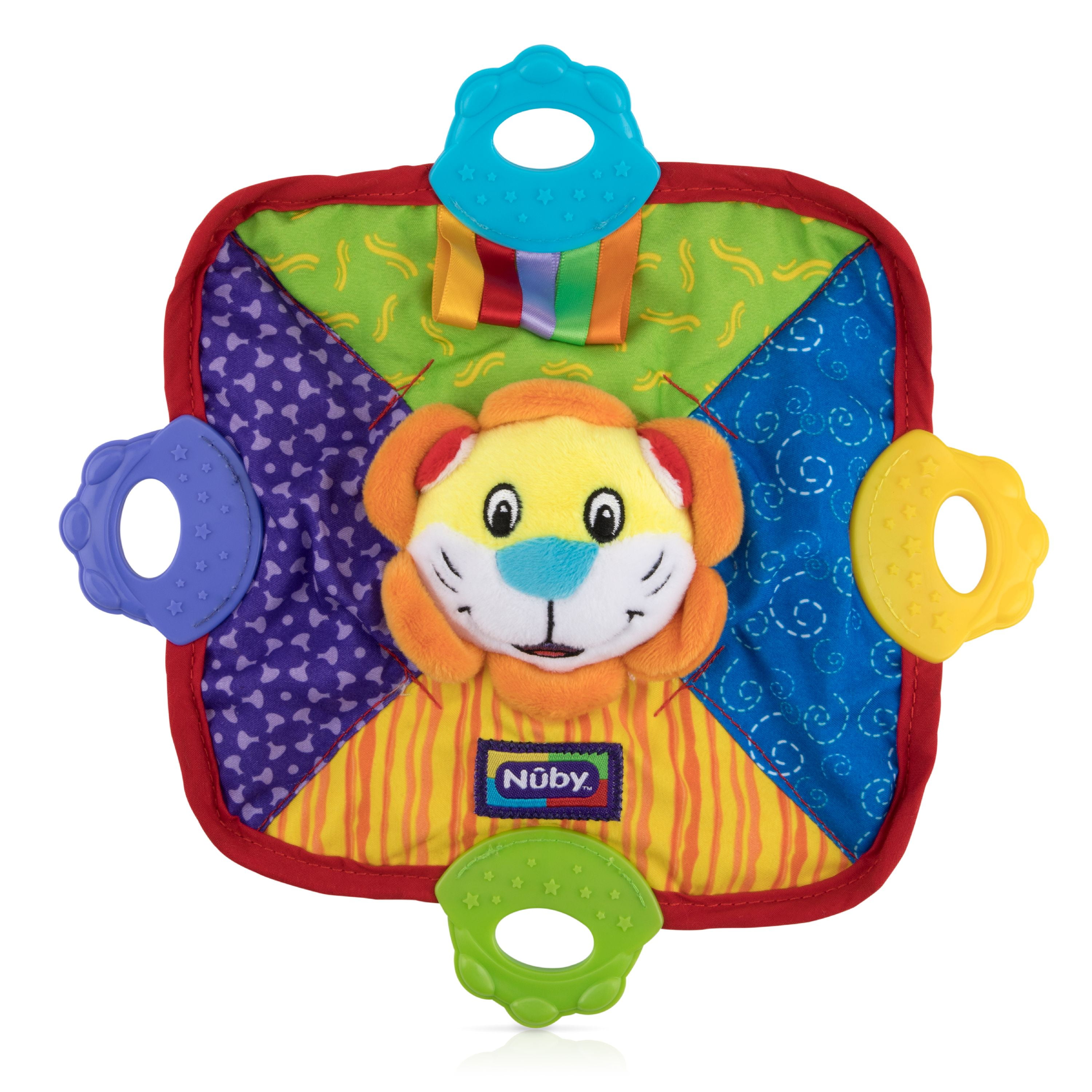 Nuby Comfort Teether Teething Blankie, Lion
