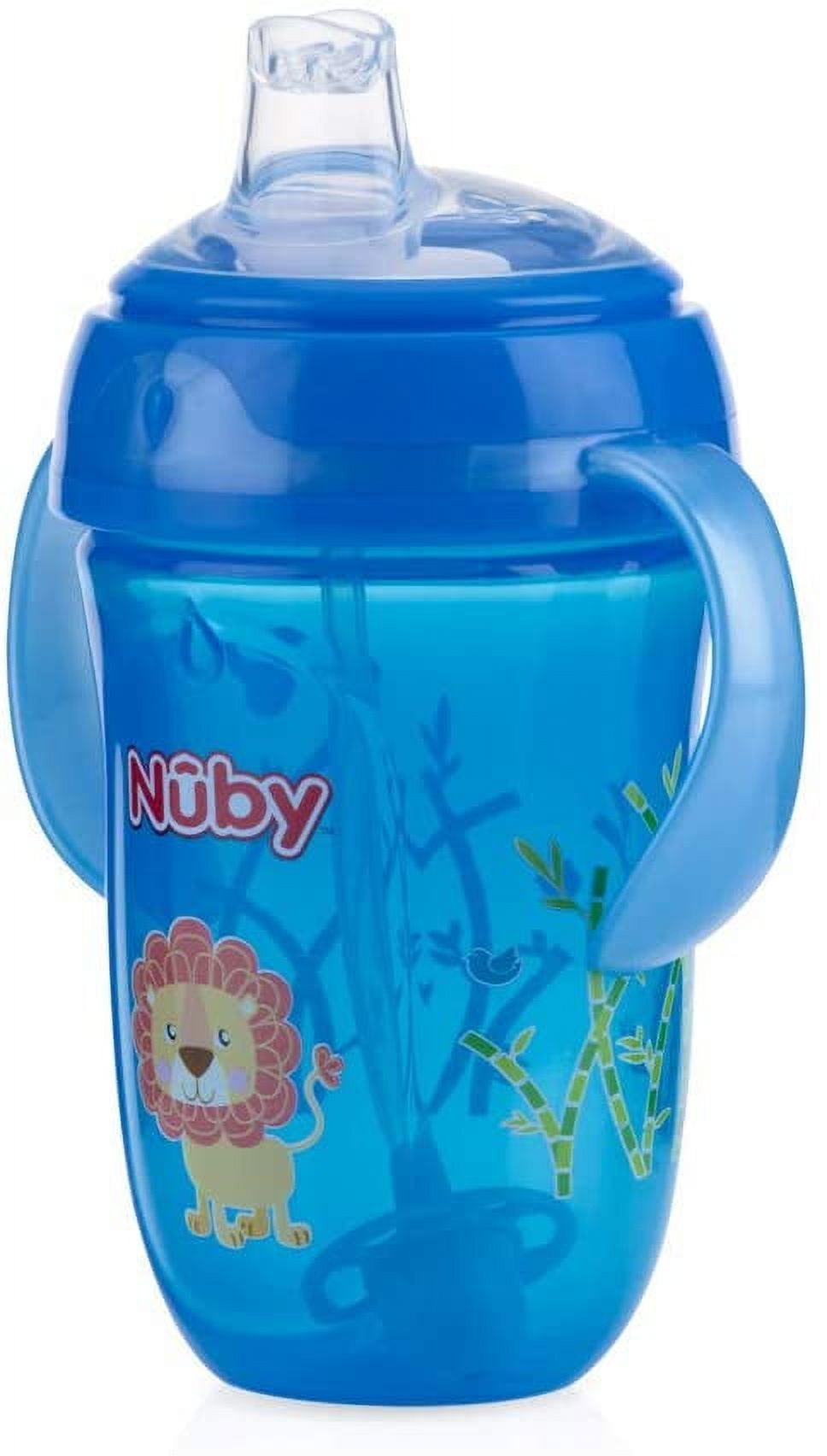 Nuby Comfort Trainer 2 Handle Cup with 360 Weighted Straw and Soft ...