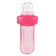 Nuby EZ Squee-Z Silicone Self Feeding Baby Food Dispenser Pink