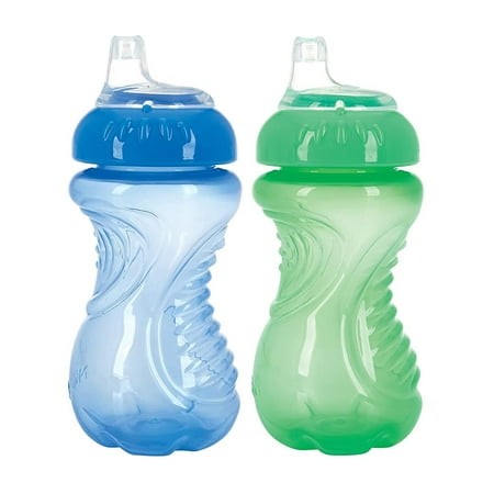 Nuby Easy Grip Spout Cup 2-Pack (10 oz.) Color: blue/green Size: one size