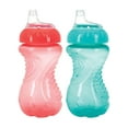 thumbnail image 1 of Nuby Easy Grip Spout Cup 2-Pack (10 oz.) - coral/teal, one size, 1 of 3
