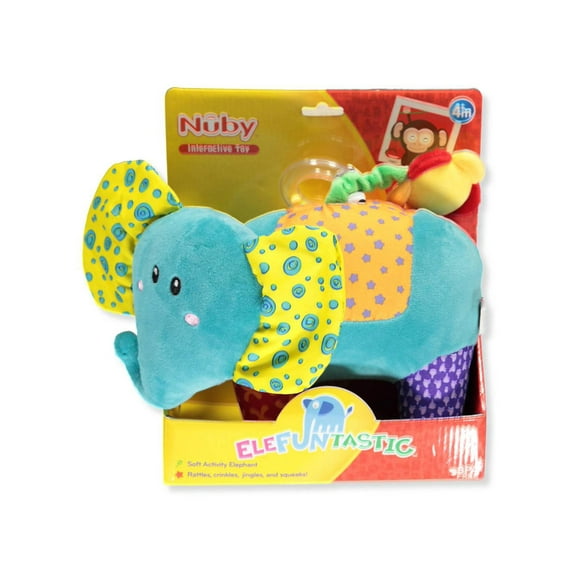 Nuby Elefuntastic Activity Plush - blue/multi, one size