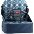 thumbnail image 1 of Nuby Easy-Go Lightweight High Chair Booster Seat, For 9 Months and up, Blue with Dots, 1 of 7