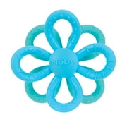 Nuby Fun Loops Silicone Teether for Infants, Blue & Aqua