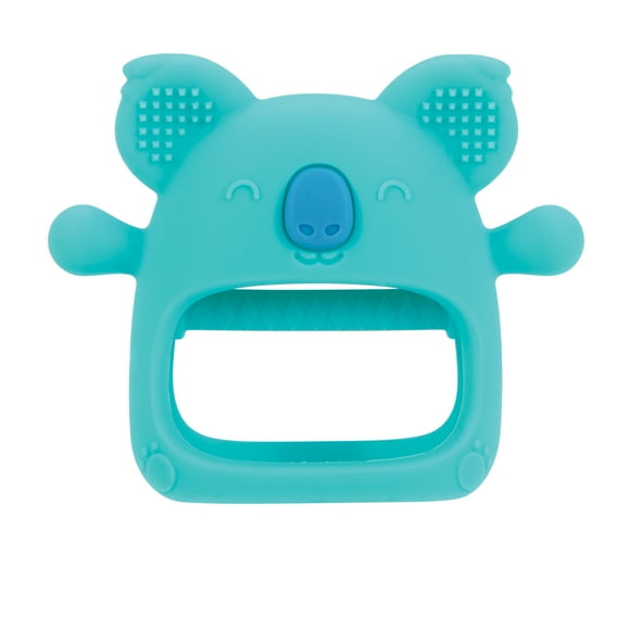 Nuby Silicone Wrist Teething Mitten for Babies, Blue Koala Design