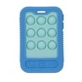 thumbnail image 1 of Nuby Giggle Bytes Sensory Popper Teething Toy for Babies, Blue/Light Blue Cellphone, 1 of 8