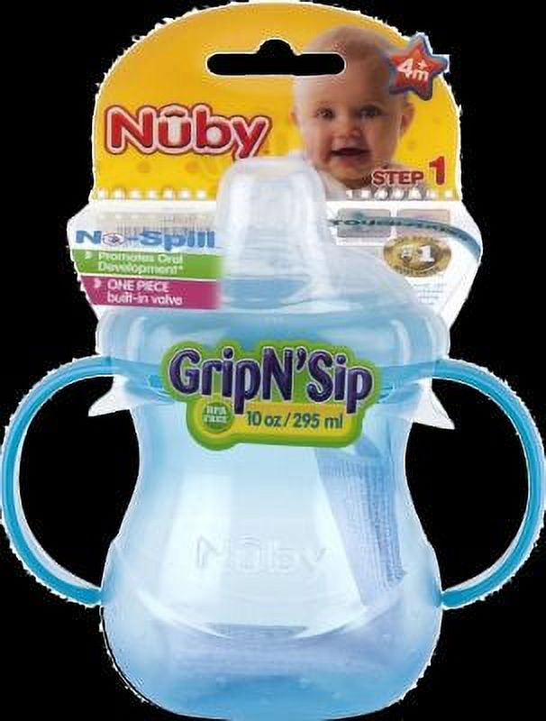 Nuby Grip N Sip Super Spout Sippy Cup with Handles, 4m+, 8 oz - image 1 of 4