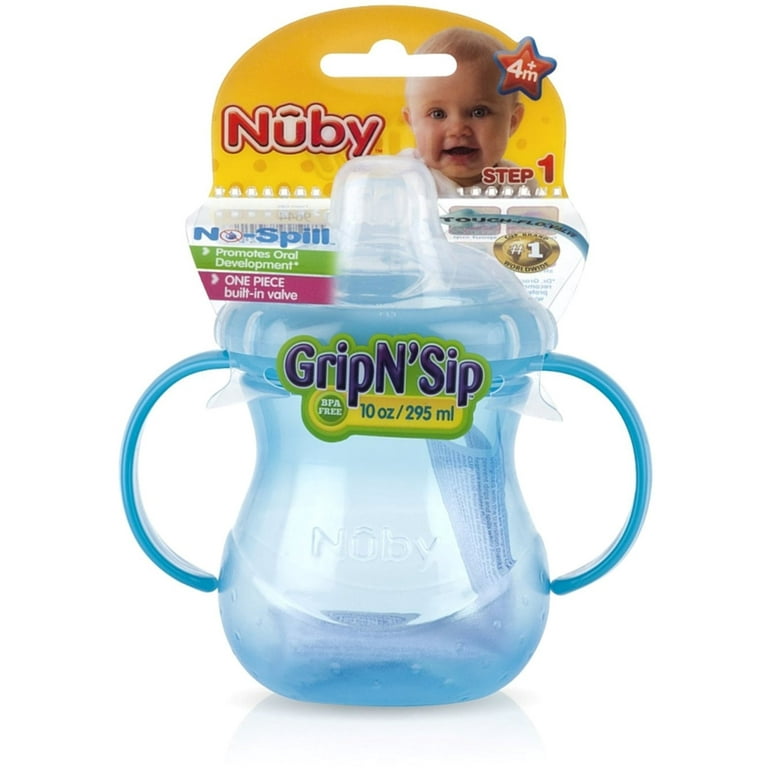 Nuby No Spill Flexi Straw 10 OZ Cup, Assorted Colors, Each
