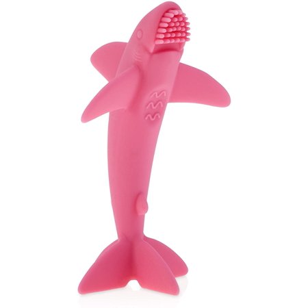 Nuby Grooming Lil Shark Massaging Toothbrush Pink