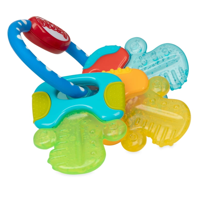 Nuby Ice Gel Keys Baby Teether, Neutral Multicolor, Cooling