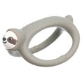 thumbnail image 1 of Nuby Loopals Silicone Teether for Babies, Gray Sloth Infant Teething Toy, 1 of 7