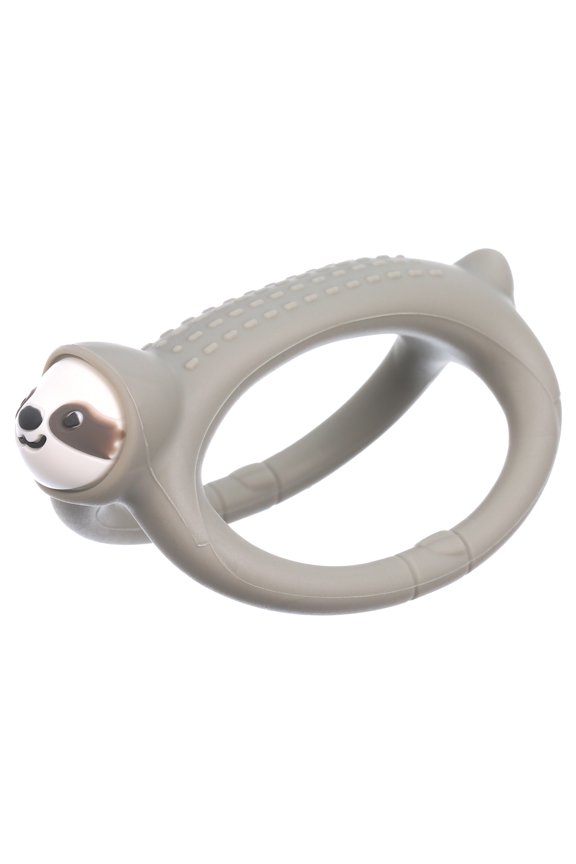 Loopals Silicone Teether for Babies, Gray Sloth Infant Teething Toy