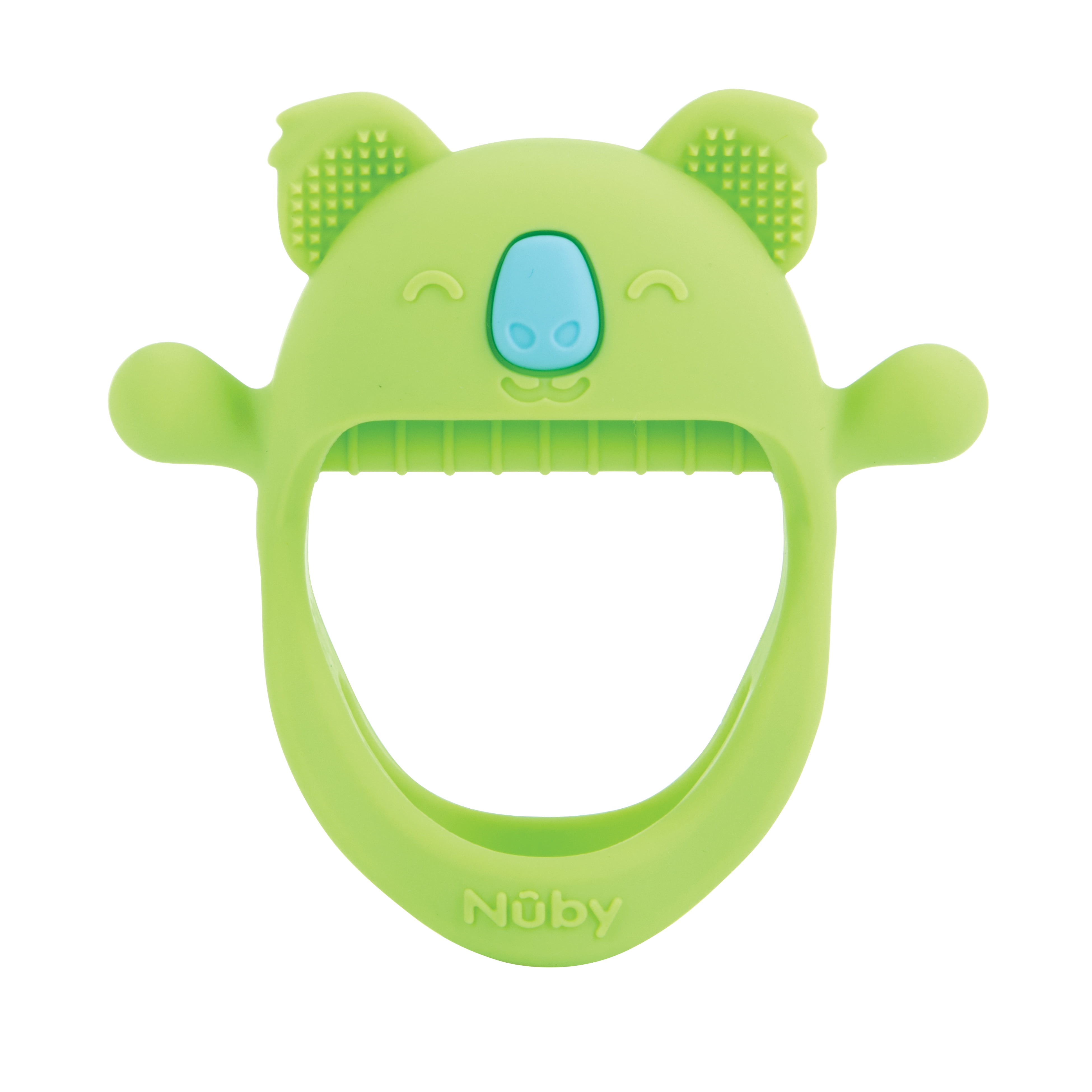 Nuby Mini Wrist Grip Silicone Teething Mitten for Babies, Koala
