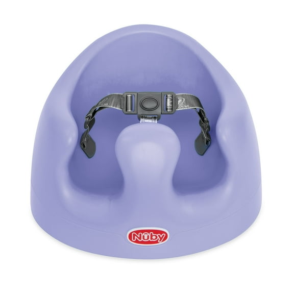 Nuby My Baby Seat, Foam Booster Seat with 3-Point Harness, Purple