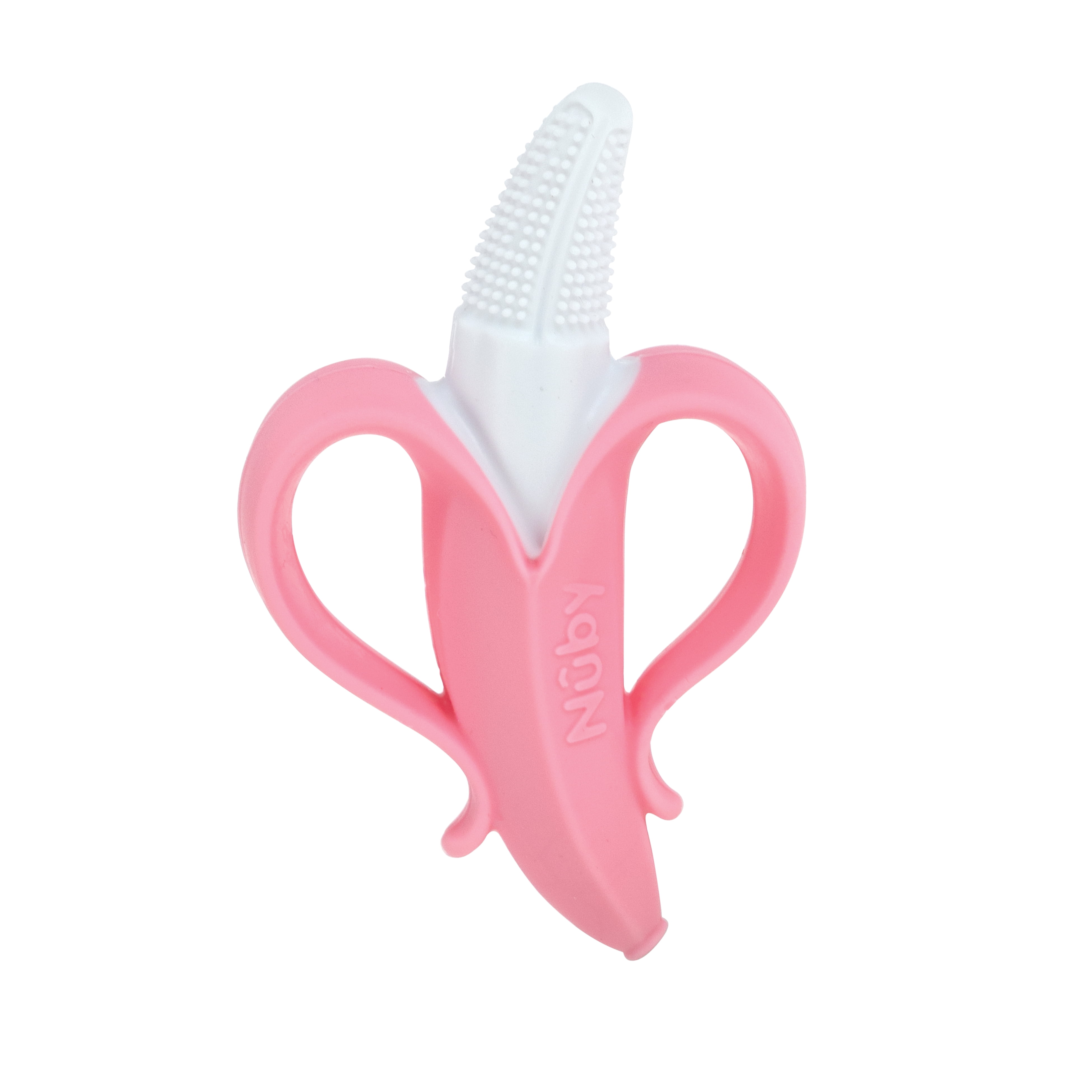 Nuby NanaNubs Banana Massaging Toothbrush for Infants, Pink