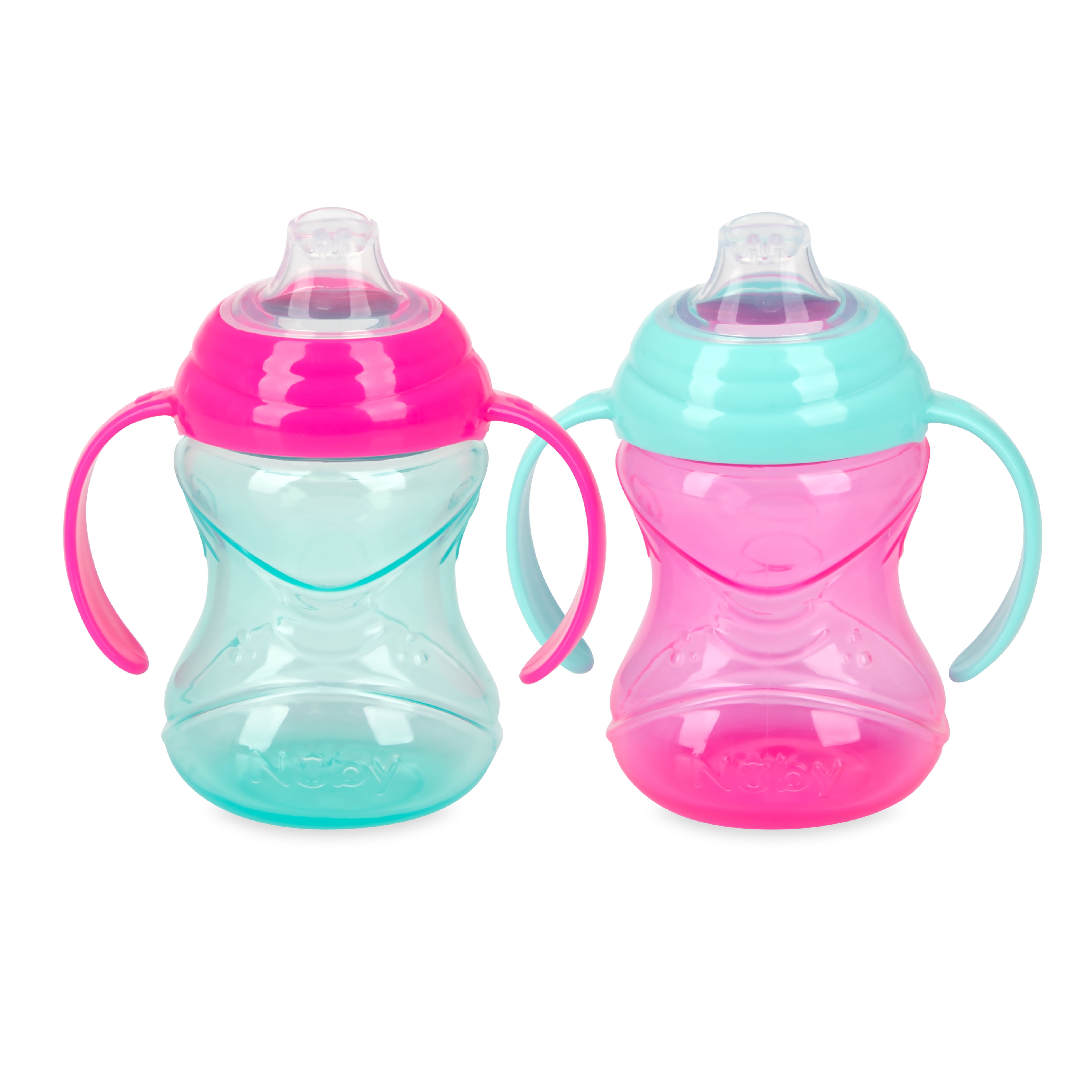 2 Nuby Sippy Cups with Handles: Wonder Cup No Spill Sippy Cups For