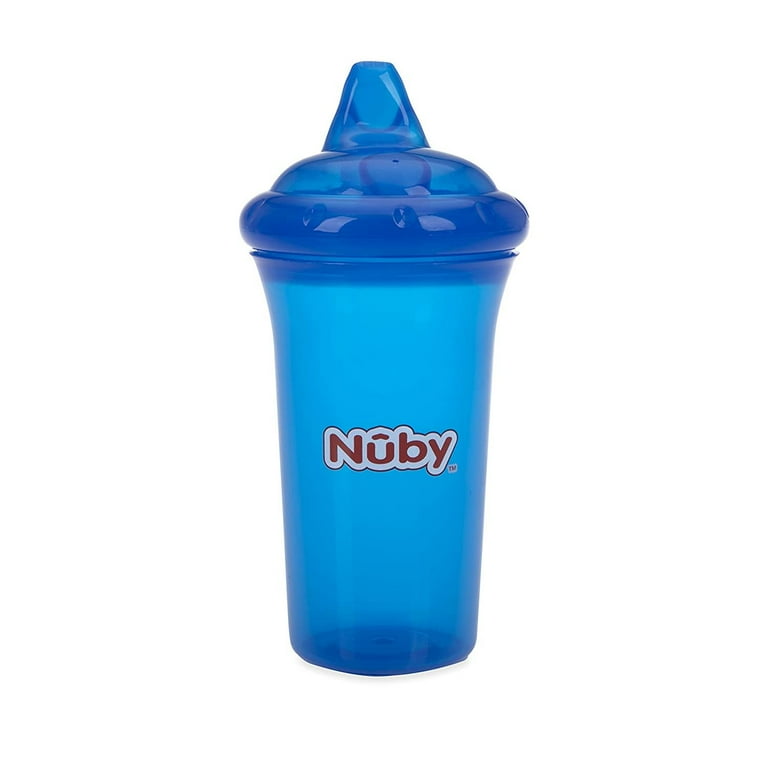 Nuby No Spill Cup With Reversible Valve, 9 Ounce ,Blue 