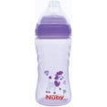 thumbnail image 1 of Nuby No Spill Printed Thirsty Kids No-Spill Sip-it Sport Cup with Soft Spout and Lid - 12oz / 360 ml, 12+ Months, Single Pack of 1 Purple, 1 of 2