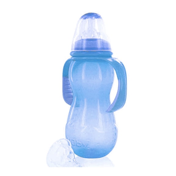 Nuby Non-Drip Standard Neck Bottle (11 oz.) Color: blue Size: one size