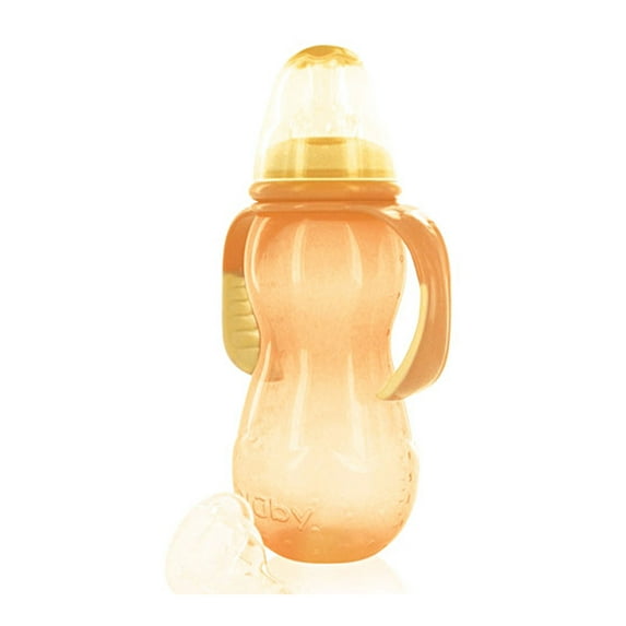 Nuby Non-Drip Standard Neck Bottle (11 oz.) Color: orange Size: one size