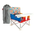 thumbnail image 1 of Nuby Pop-Up Portable Booster Seat with Removable Tray, Fun Faces, 1 of 9