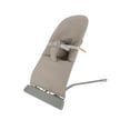 thumbnail interactive-video image 1 of Nuby Portable Baby Bouncer Seat with Sounds and 3-Point Harness, Beige, 1 of 12