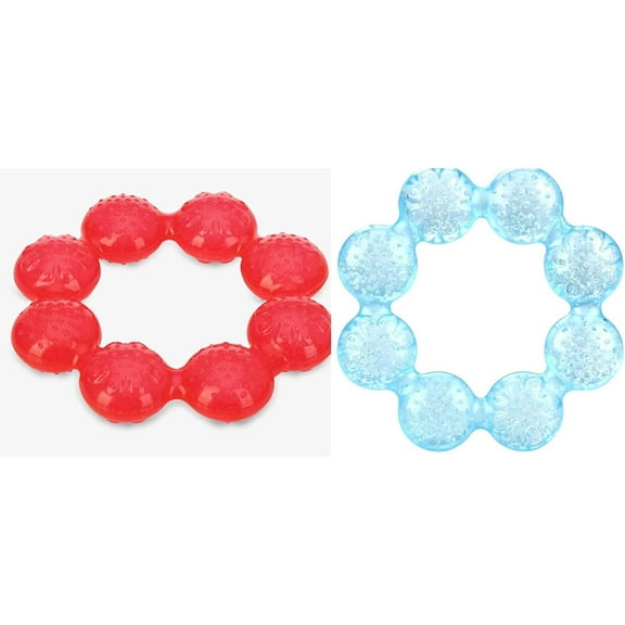 Nuby Pur Ice Bite Soother Ring Teethers Blue/Red