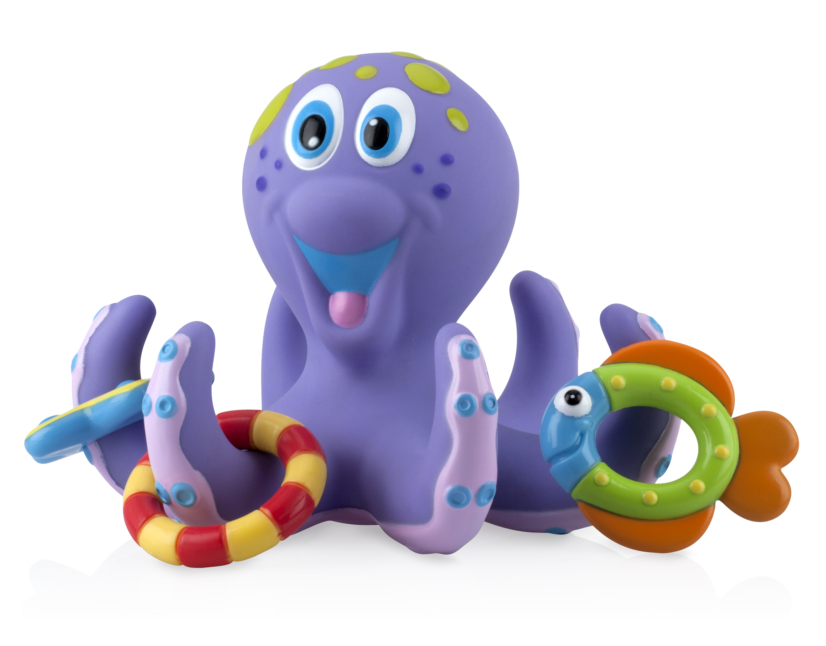 Nuby Purple Octopus Hoopla Bath Toy with Rings photo 1