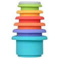 thumbnail interactive-video image 1 of Nuby Soft Silicone Stacking Cups, Stackable Toy, 7 Count, 1 of 10