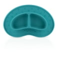 thumbnail image 1 of Nuby Sure Grip Silicone Miracle Mat 2-Section Oval Plate, Aqua Blue, 1 of 9