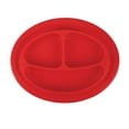 thumbnail image 1 of Nuby Sure Grip Silicone Miracle Mat 3-Section Oval Plate, Red, 1 of 10