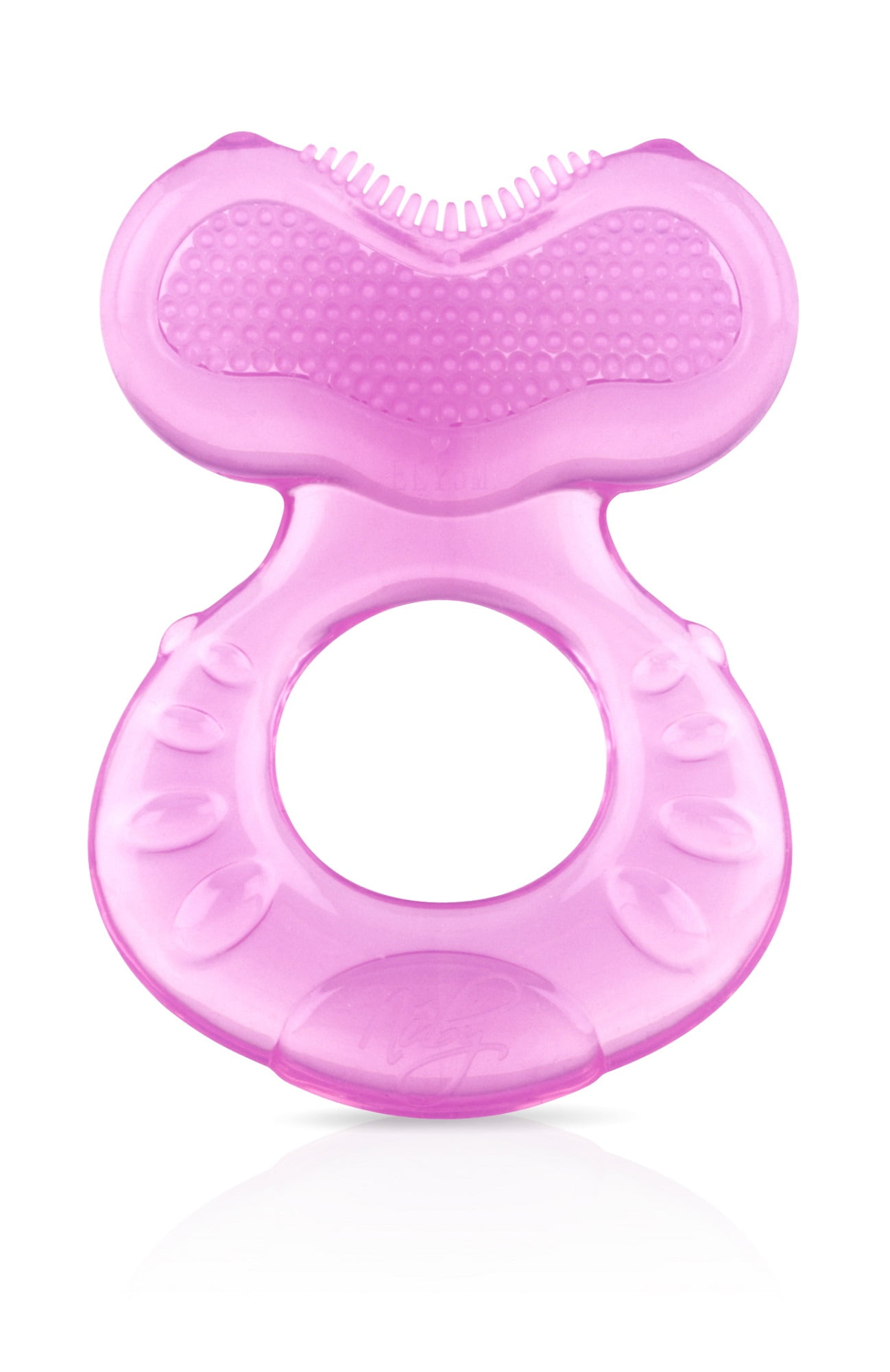 Nuby Teethe-eez Silicone Pink Teether with Case - Walmart.com