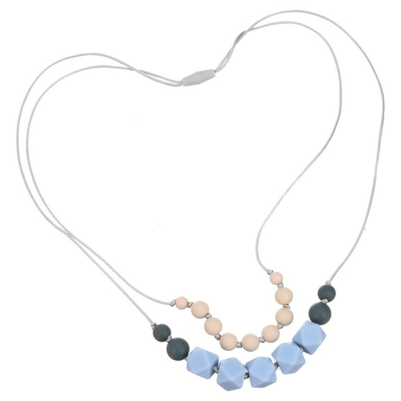 Nuby Teething Trends Double Strand Silicone Necklace, Boy