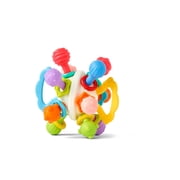 Nuby Textured Twist Ball Baby Teether Infant Toy with Colorful Rattle