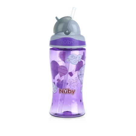 Nuby Thirsty Kids 12oz Flip-it Boost Cup, Hot Air Balloons