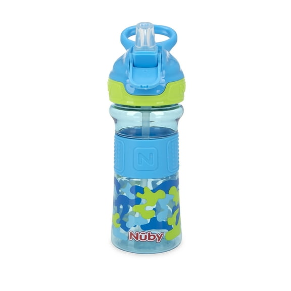 Nuby Thirsty Kids Flip-It Reflex Soft Spout Sippy Cup, 12 fl oz