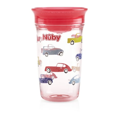 Nuby Tritan 10oz Wonder Cup with Hygienic Cover, Cars