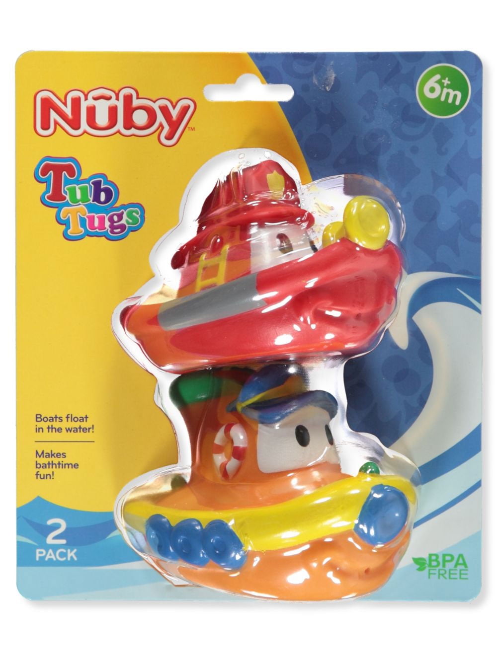 Nuby Tub Tugs Floating Bath Toys - red/orange, one size