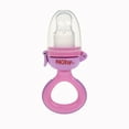 thumbnail image 1 of Nuby Twist N' Feed Infant First Foods Feeder with Hygienic Cover: 10M+, Pink, 1 of 2