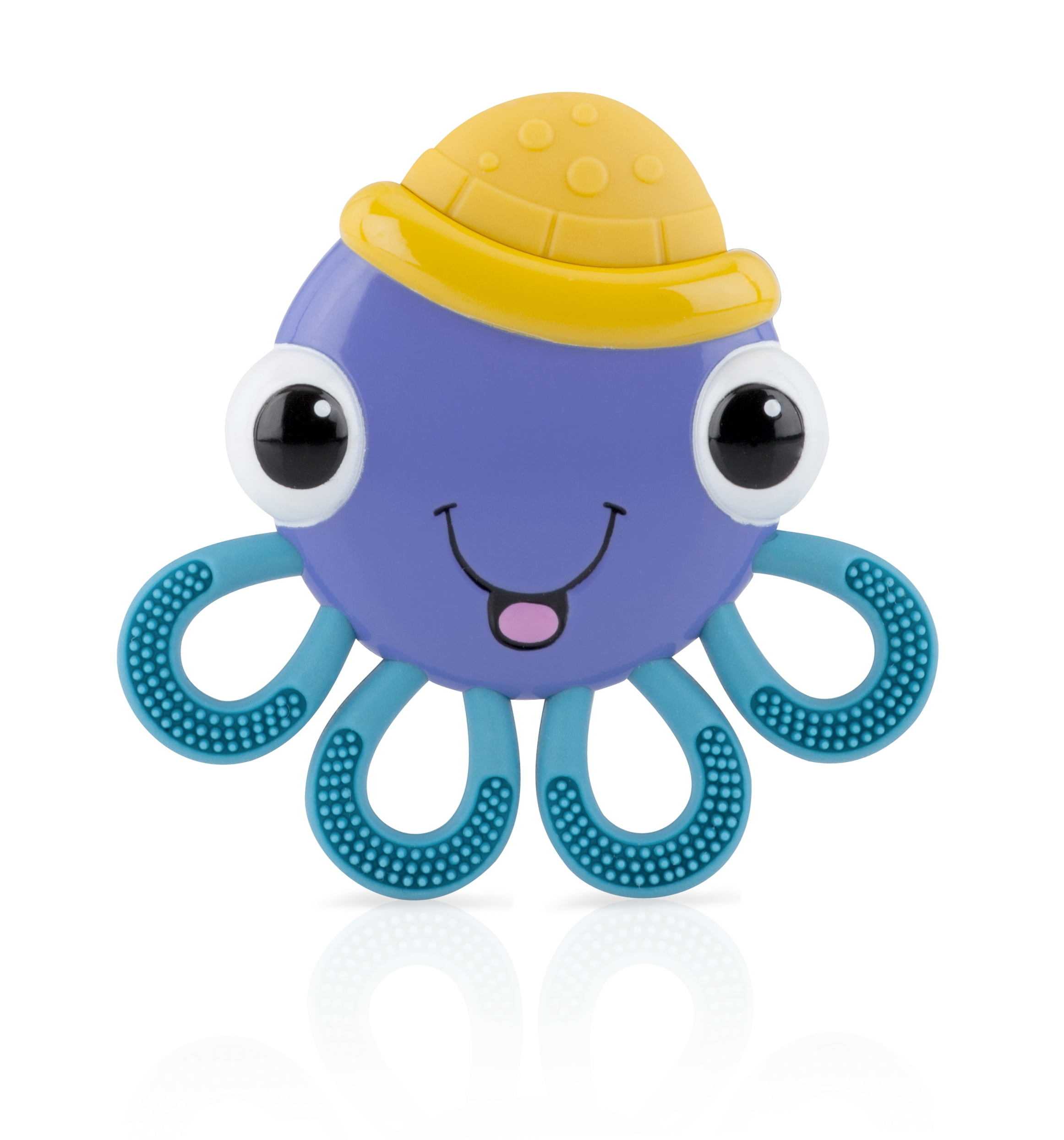 Nuby Vibe-eez Vibrating Teether for Babies, Purple Octopus Design