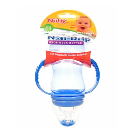 Nuby Wide Neck 3-Stage Nurser Set (8 Oz.) Color: blue Size: one size