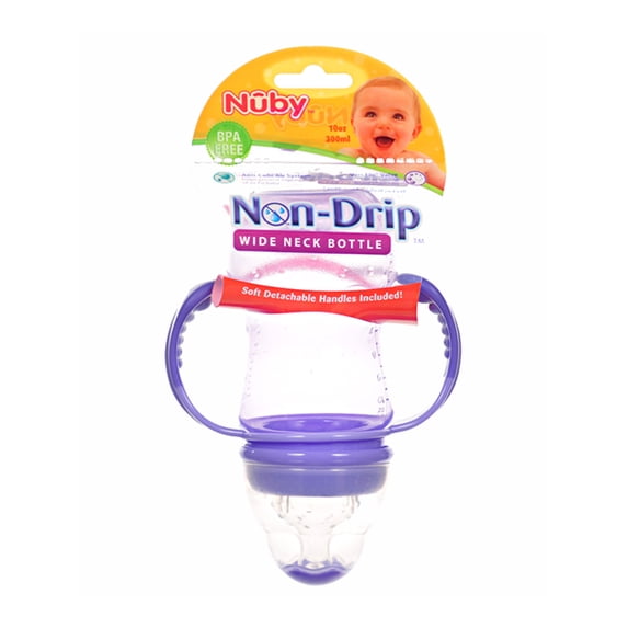 Nuby Wide Neck 3-Stage Nurser Set (8 Oz.) Color: purple Size: one size