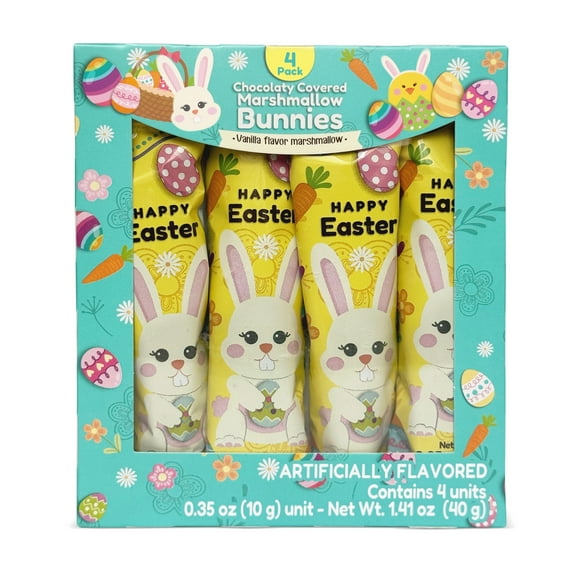 Nucita Easter Bunny Chocolate Covered Marshmallow with Vanilla Flavor