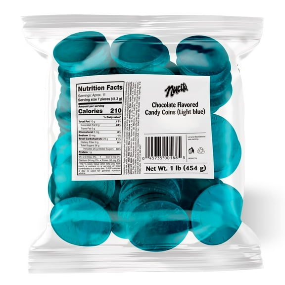 Nucita Chocolate Turquoise Coins, 16 oz, Pack of 1