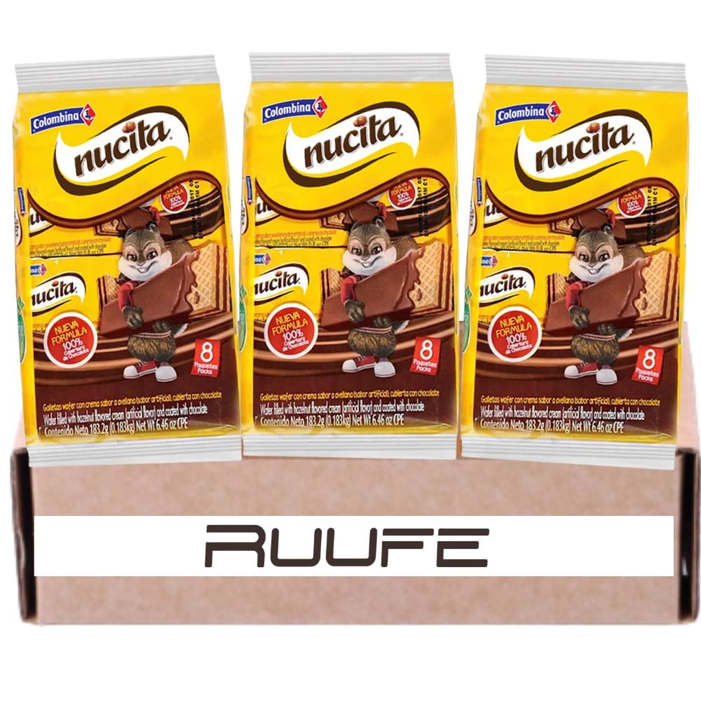 Nucita Wafer Covered With Chocolate Pck of 3 Colombian Snack Columbian Candy colombian groceries online Mekato colombiano