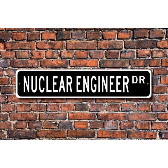 Nuclear Engineer Nuclear Engineer Gift Nuclear Engineer sign engineer nuclear studies Metal Aluminum Sign - Size: 16 x 4 Inches
