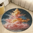 thumbnail image 1 of Nuclear Mushroom Cloud Round Rugs -Washable Non-Slip Small Round Area Rug Throw Soft Circle Rugs for Bedroom, Modern Print Indoor Carpet for Entryway Sofa Living Room, 1 of 6